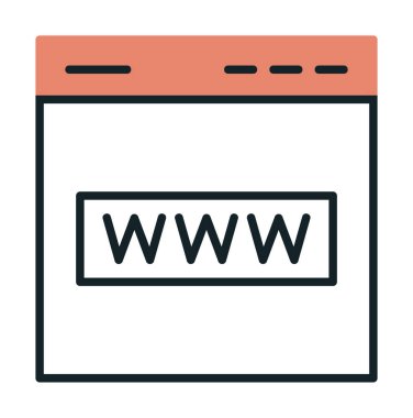 Basit web sitesi arayüzü simgesi, vektör illüstrasyonu