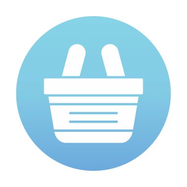 Alışveriş sepeti ikonu vektör illüstrasyonu          