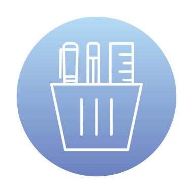 Kırtasiye web simgesi beyaz arkaplanda izole edildi