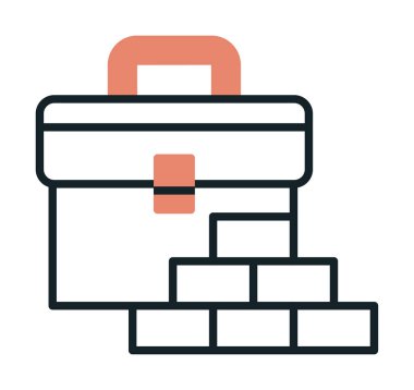 evrak çantası web basit simge illüstrasyonu