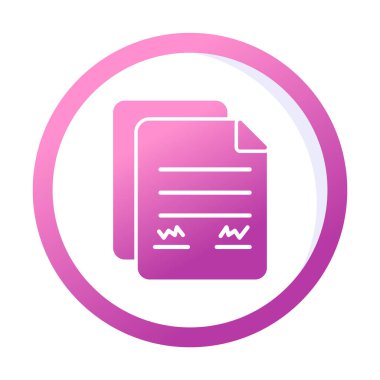 belge web simgesi vektör illüstrasyonu 