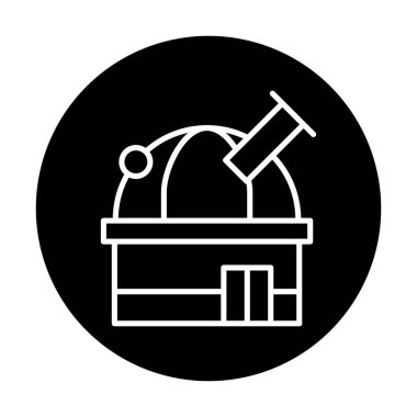 Uzay Gözlemevi simgesinin vektör çizimi                