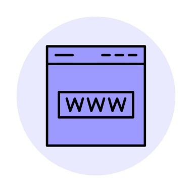 Basit web sitesi arayüzü simgesi, vektör illüstrasyonu