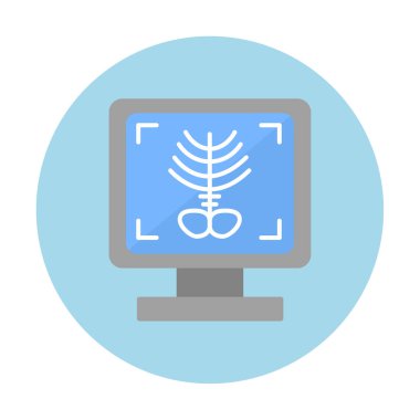 X-ray Bone ikon vektör çizimi