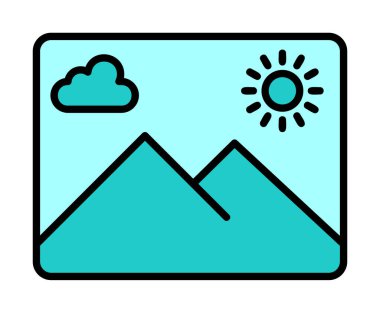 Resim simgesi. Web vektör illüstrasyonu