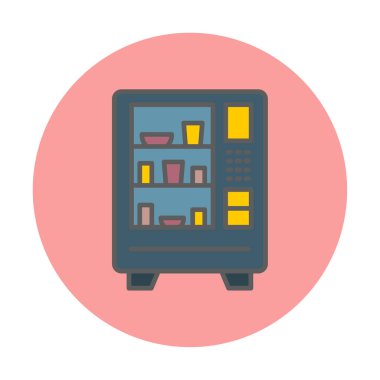 Otomat Web simgesi, vektör illüstrasyonu 