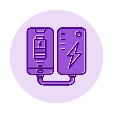 pil simgesi. renk çizgisi çizimi 