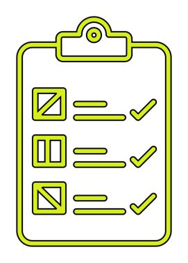 Kontrol listesi vektör simgesi modern basit vektör illüstrasyonu