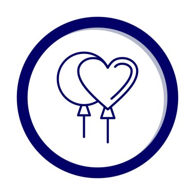 balonlar web basit illüstrasyon, parti konsepti