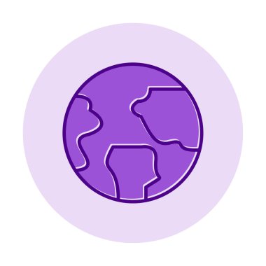 küreli dünya gezegeni, vektör simgesi