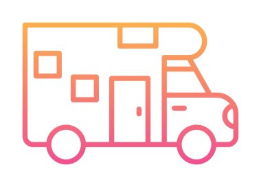 Van düz vektör simgesi