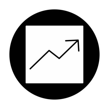 Basit iş ekonomisi grafik simgesi, vektör illüstrasyonu