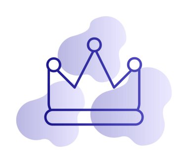 Taç vektör simgesi. Basit resimleme