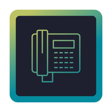 Basit Telefon Simgesi, vektör illüstrasyonu