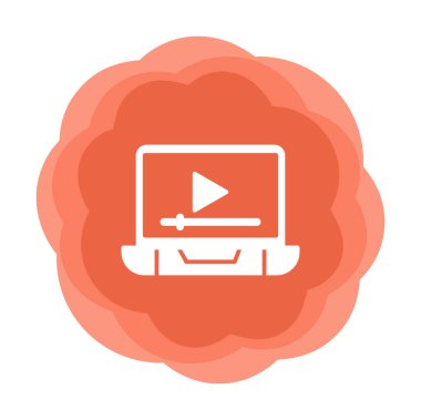 Video Ad simgesi vektör illüstrasyonu