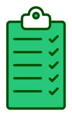 Kontrol listesi vektör simgesi modern basit vektör illüstrasyonu