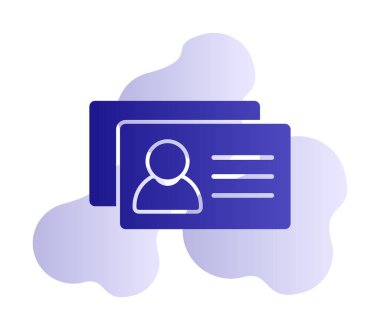 İş Kartları arka planda basit web simgesi. 