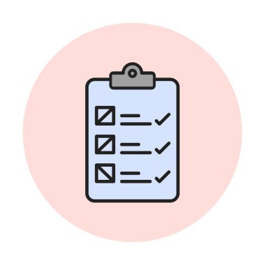 Kontrol listesi vektör simgesi modern basit vektör illüstrasyonu