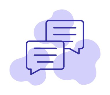 Basit konuşma baloncukları Konuşma simgesi, vektör illüstrasyonu