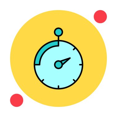 Saat, zamanlayıcı simgesi vektör çizimi 