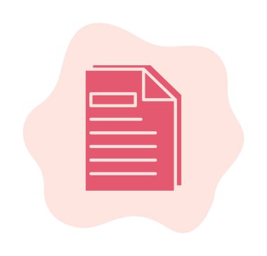 belge simgesi, vektör illüstrasyonu basit tasarım