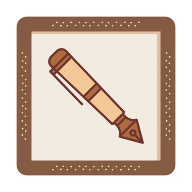 Dolma kalem simge vektör çizim