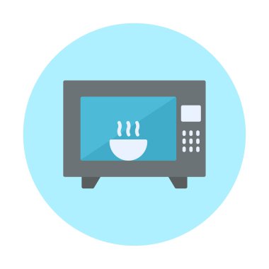 mikrodalga fırın ağı basit simge illüstrasyonu