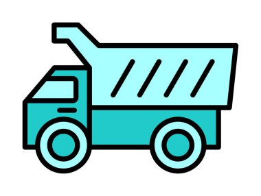 Vektör Tasarımı Çöp Kamyonu Simgesi Biçimi