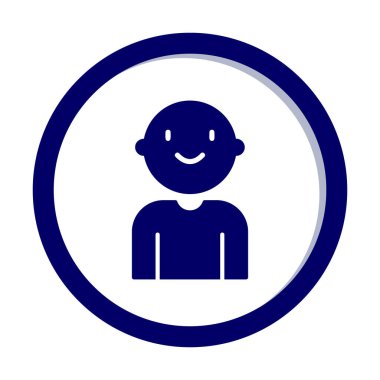 bebek oğlan simgesi, vektör illüstrasyonu