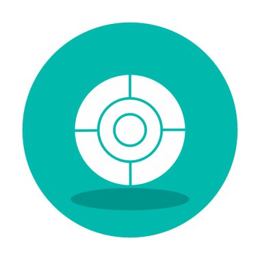 Basit hedef simgesi, hedef, vektör illüstrasyonu