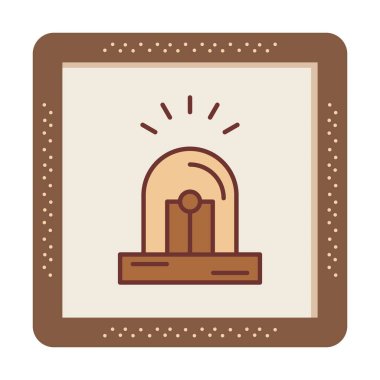 Siren simgesi vektör illüstrasyonu