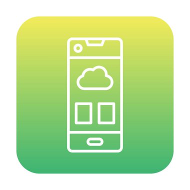 akıllı telefon simgesi, vektör illüstrasyonu basit tasarım