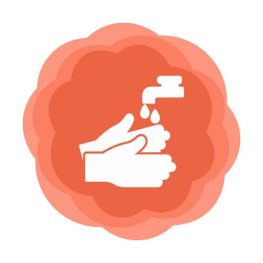 Basit El Yıkama simgesi, vektör illüstrasyonu