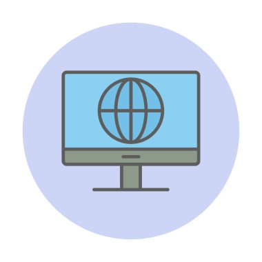 İnternet simgesi vektör illüstrasyonu