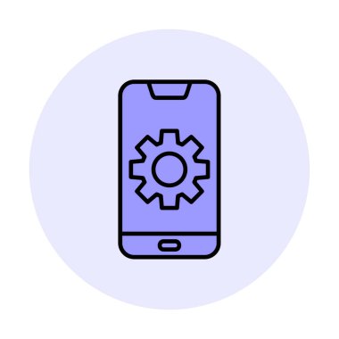 Mobil Ayar Simge vektör çizimi