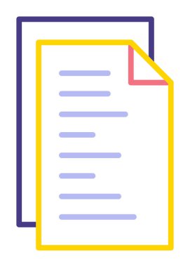 belge simgesi, vektör illüstrasyonu basit tasarım