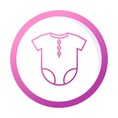 Bebek Kıyafeti Simgesi, Bebek Giysisi, Vektör İllüstrasyonu