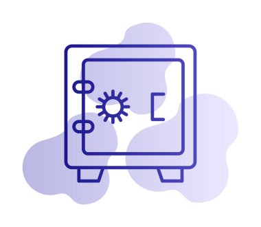 Güvenli simge, loker işareti, vektör illüstrasyonu