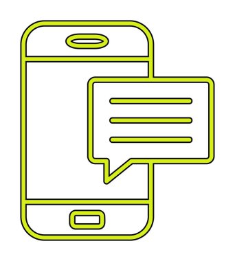 Basit sohbet simgesi, konuşma balonu, vektör illüstrasyonu