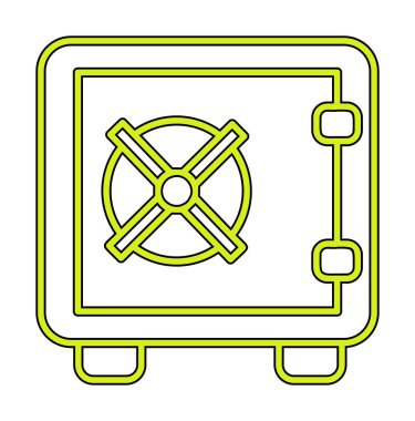 Güvenli kutu simgesinin vektör çizimi