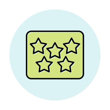 Beş Yıldız derecelendirme konsepti vektör çizimi