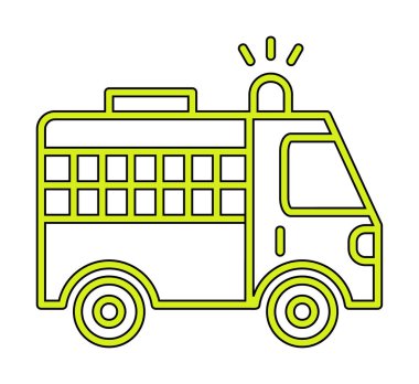 Van düz vektör simgesi