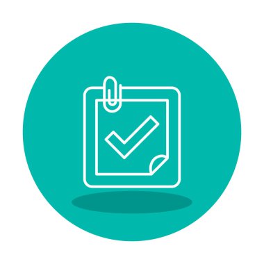 Planlayıcı Tamamlanmış simge vektör çizimi