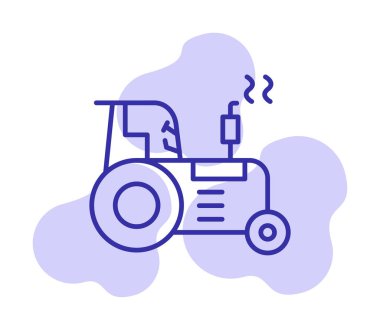 Traktör simgesi web çizimi