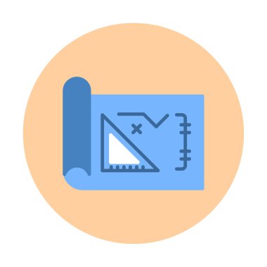 Şablon simgesi, vektör illüstrasyonu basit tasarım