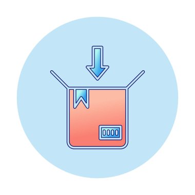 paket simgesi vektör illüstrasyonu