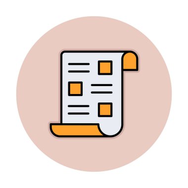 belge simgesi, vektör illüstrasyonu basit tasarım