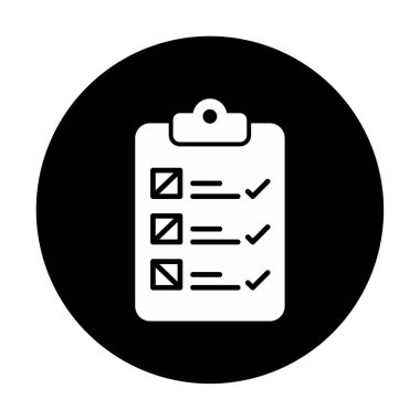 Kontrol listesi vektör simgesi modern basit vektör illüstrasyonu