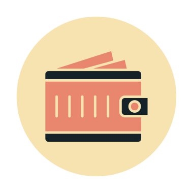 cüzdan vektör simgesi basit illüstrasyon