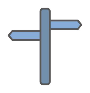 iki yönlü ikon. Vektör illüstrasyonu, düz tasarım